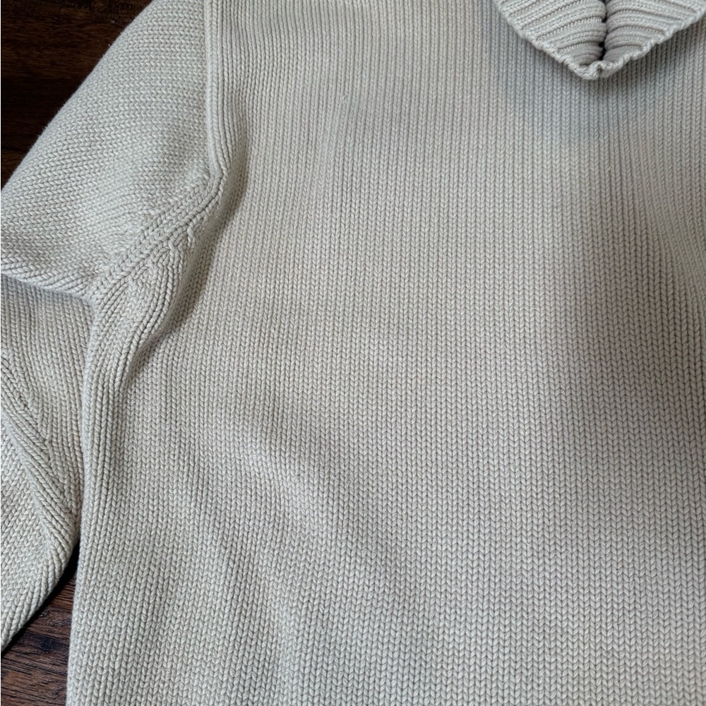 Cozy Cream Turtleneck Vintage Sweater - Picture 7 of 9